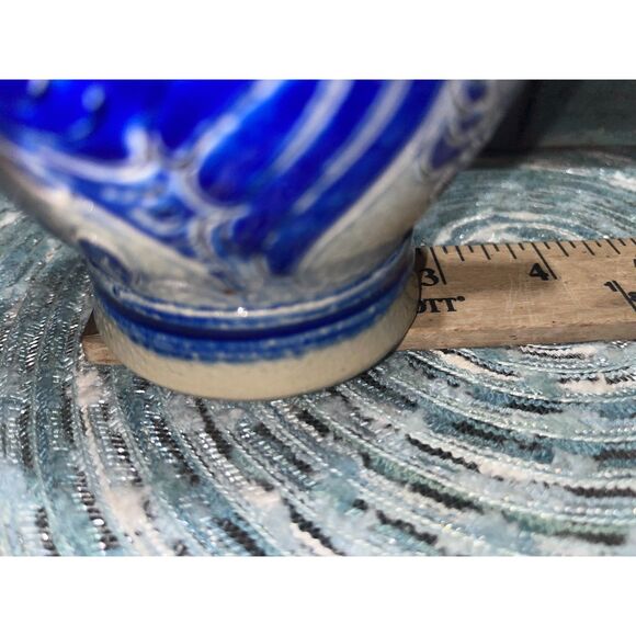 Remmy Betschdorf Cobalt Pitcher Rooster Pitcher Alsace Salt Vitrification - Picture 7 of 8